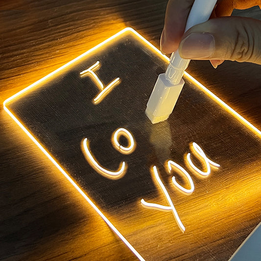 Creative Note Board Creative Led Night Light USB Message Board Holiday Light With Pen Decoration Night Lamp